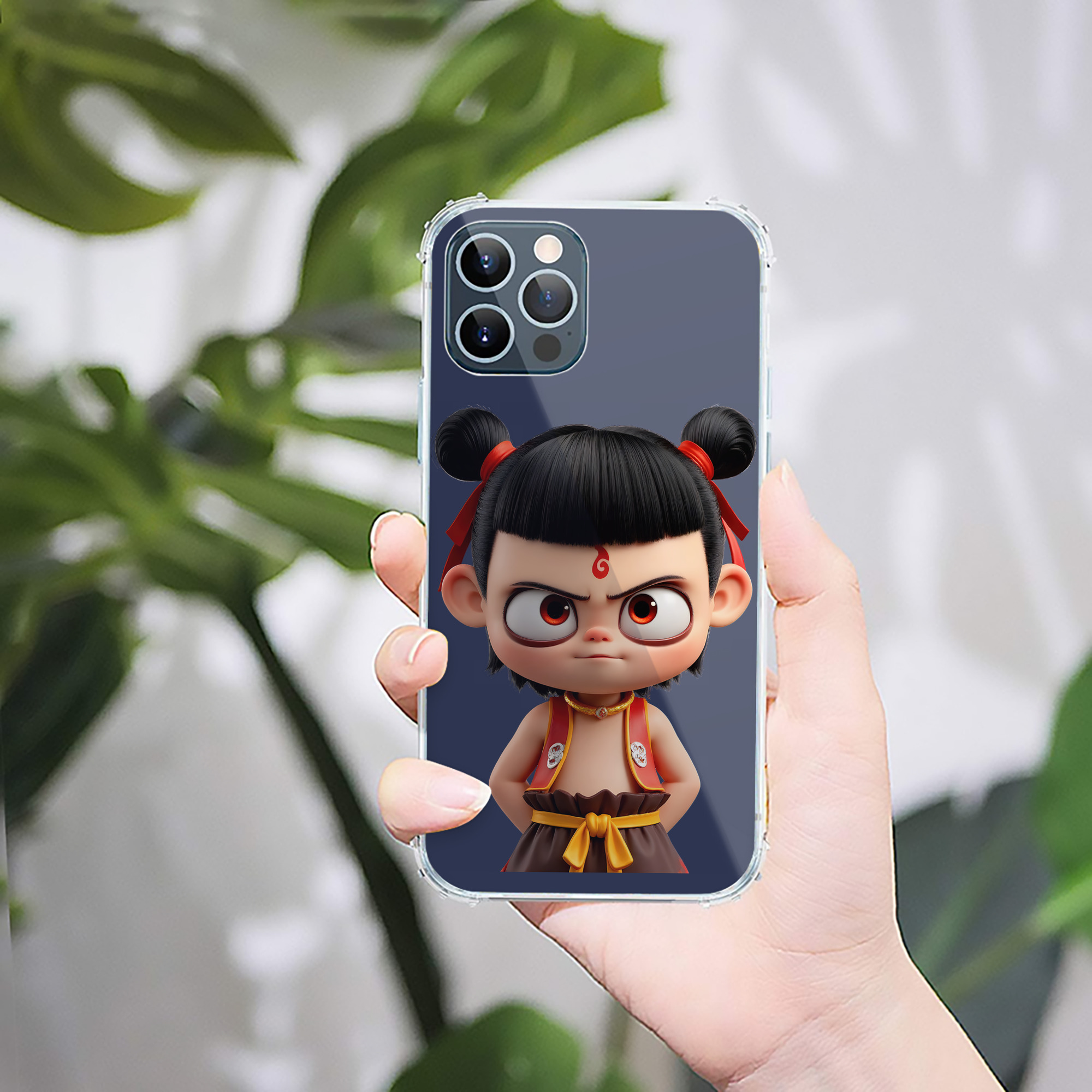 （画像用） Ne Zha 2 ナタ 魔童の大暴れ 【iPhone 12シリーズ対応】透明スマホケース（クリアソフトケース）